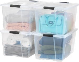 4-Pack 72 Quart Storage Bins with Lids