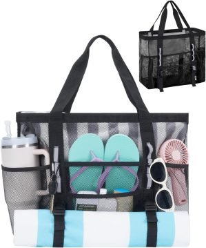 Mesh Beach Bag for Women