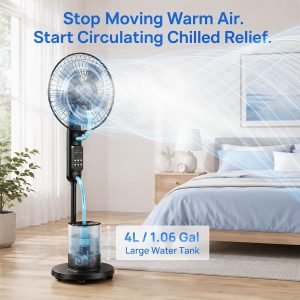 Upgraded Misting Fan with 4L Large Water Tank