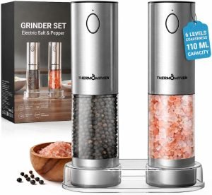 Electric Salt and Pepper Grinder Set