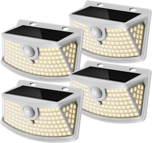 4-Pack Solar Motion Sensor Lights – 120 LEDs