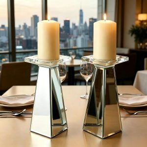 Pillar Candle Holders – 2 Sets