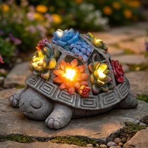 Solar Turtle Garden Decor Outdoor Statue