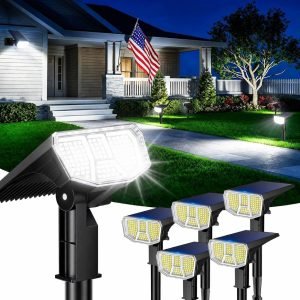 6 Pack Solar Spot Lights Outdoor