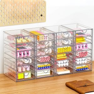 makeup organizer with 19 drawers