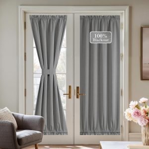 100% Blackout Linen Door Curtain