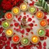 Golden Metal Diwali Diya Set Diwali Gifts