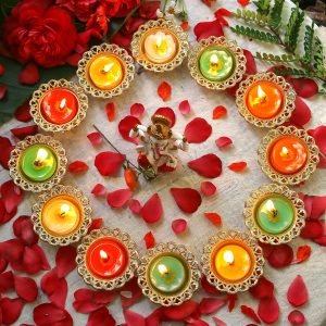 Golden Metal Diwali Diya Set Diwali Gifts