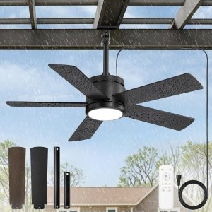 Outdoor Ceiling Fan with Light