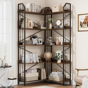 72″ L-Shaped Corner Bookshelf