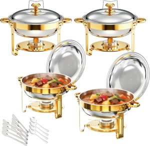 Chafing Dishes Buffet 4 Pack 6Qt