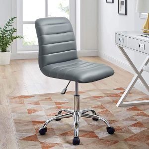 Armless Mid Back Swivel Computer Desk Office Chair