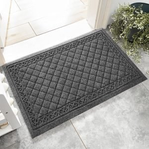 Classic Grey Vintage Outdoor Indoor Entrance Doormat