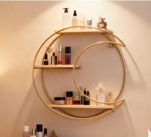 Gold Metal Floating Shelves