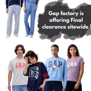 Gap factory is offering Final clearance sitewide !