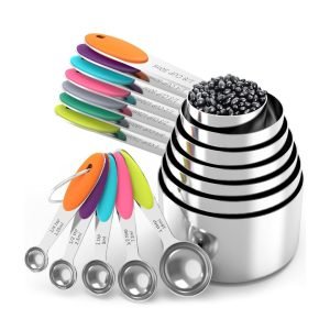 Stainless Steel Measuring Cups & Spoons Set