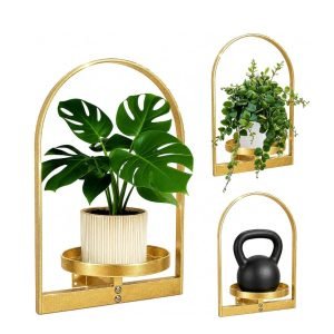 Golden Wall Mounted Planters