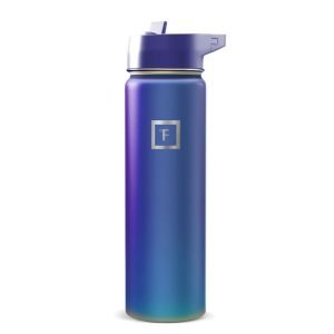 24 oz Wide Mouth Water Bottle with Straw