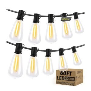 Bistro String Lights Outdoor 60FT