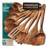 Wooden Spoons for Cooking – 10 Pcs