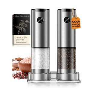Electric Salt and Pepper Grinder Set