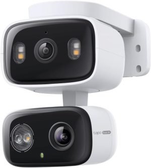 Tapo 2K Indoor/Outdoor Dual Lens Pan/Tilt Wired Security Camera