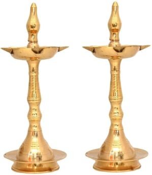 Brass Oil Lamp Diya – 10 Inch