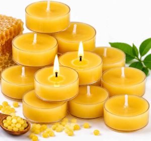 12 Pack Pure Beeswax Tea Light Candles