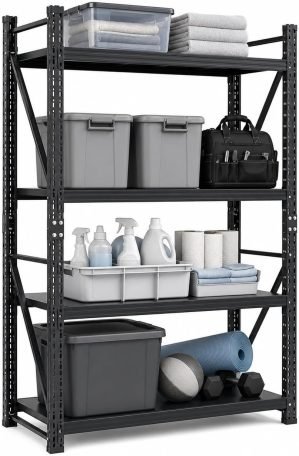 4-Tier Heavy-Duty Garage Metal Shelving