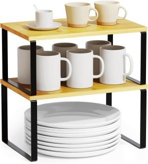 SpaceAid Cabinet Shelf Organizers – 2 Pack