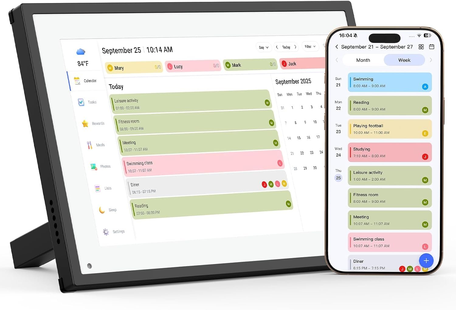 10.1-Inch Digital Calendar Display
