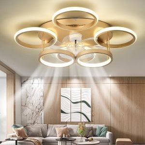 Low Profile Ceiling Fan with Light Modern