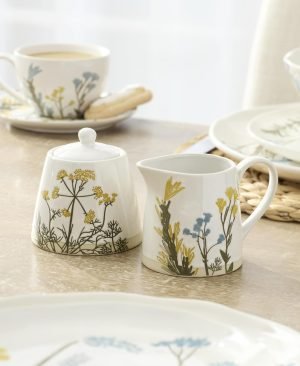 Wildflowers Stoneware Sugar & Creamer Set