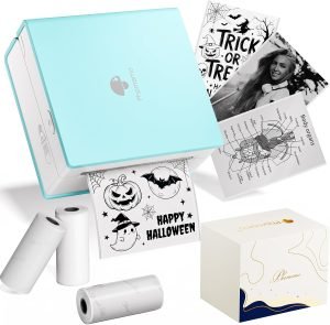 Mini Sticker Printer with 3 Rolls of Paper