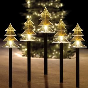 Solar Tree Pathway Lights 5 Pcs