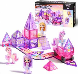 Magnetic Tiles Unicorn Toys with Train