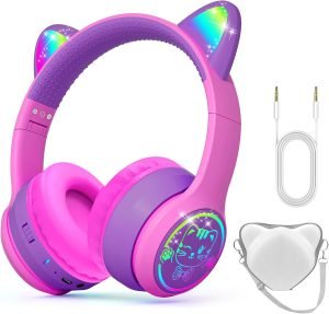 Light-Up Cat Ear Kids Headphones
