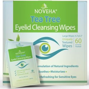 60-Piece Tea Tree Oil Eyelid & Lash Wipes