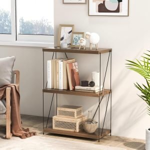 3-Tier Open-Back Bookshelf