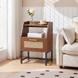 End Table with Flip-Down Door