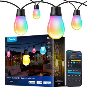 S14 Bulb Outdoor String Lights – 2 Pack