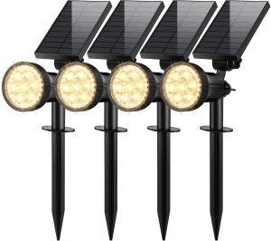 Solar Spot Lights Outdoor 4-Pack