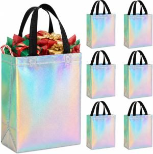 6 Pcs Iridescent Gift Bags