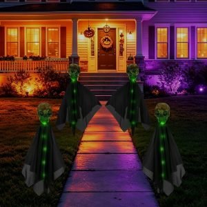 4-Pack Halloween Outdoor Solar Garden Lights