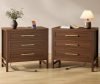 Tall Nightstands with Charging Station – Set of 2
