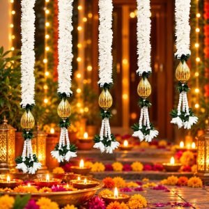 5 Pc Indian Decor Artificial Flower Garland 3Ft