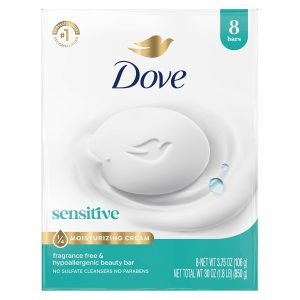 Dove Sensitive Beauty Bar Soap – 8 Pack