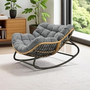 Outdoor Papasan Rocking Chair