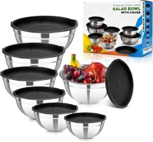Stainless Steel Mixing Bowls with Lids