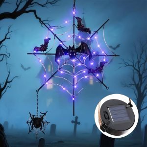 Solar Halloween Web Hanging Decor